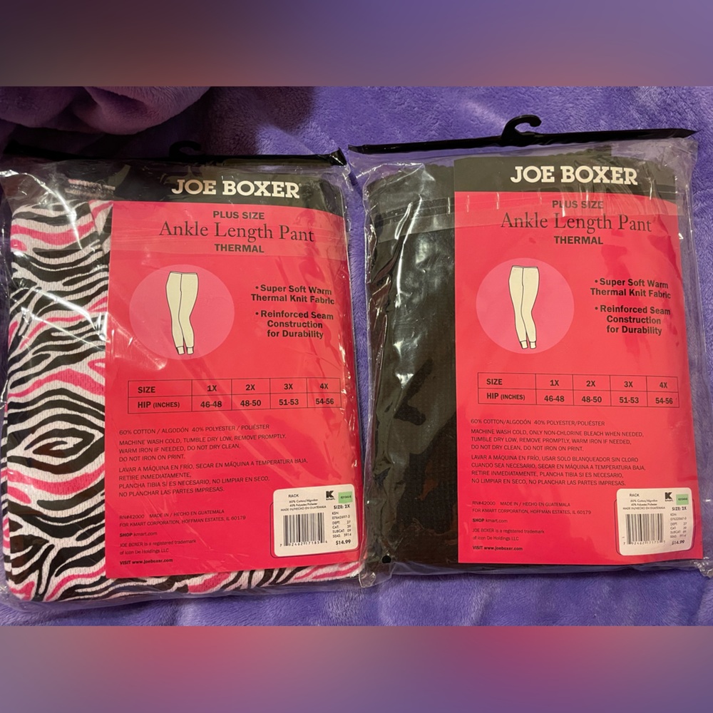 2PK Joe Boxer Thermal Ankle Length Pants